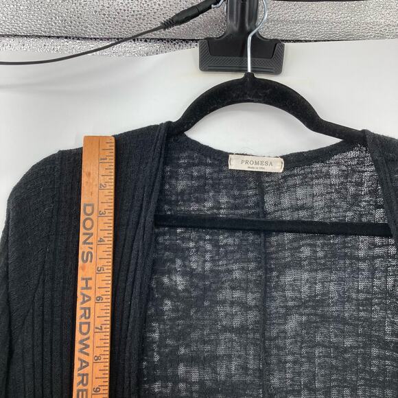 Promesa Ribbed Knit Light Open Cardigan Sweater Medium Womens Capsule - Picture 7 of 9